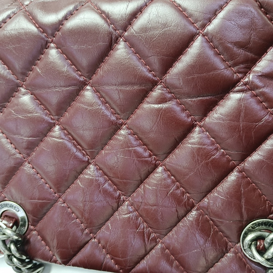 Quilted Calfskin Tote Bag Red