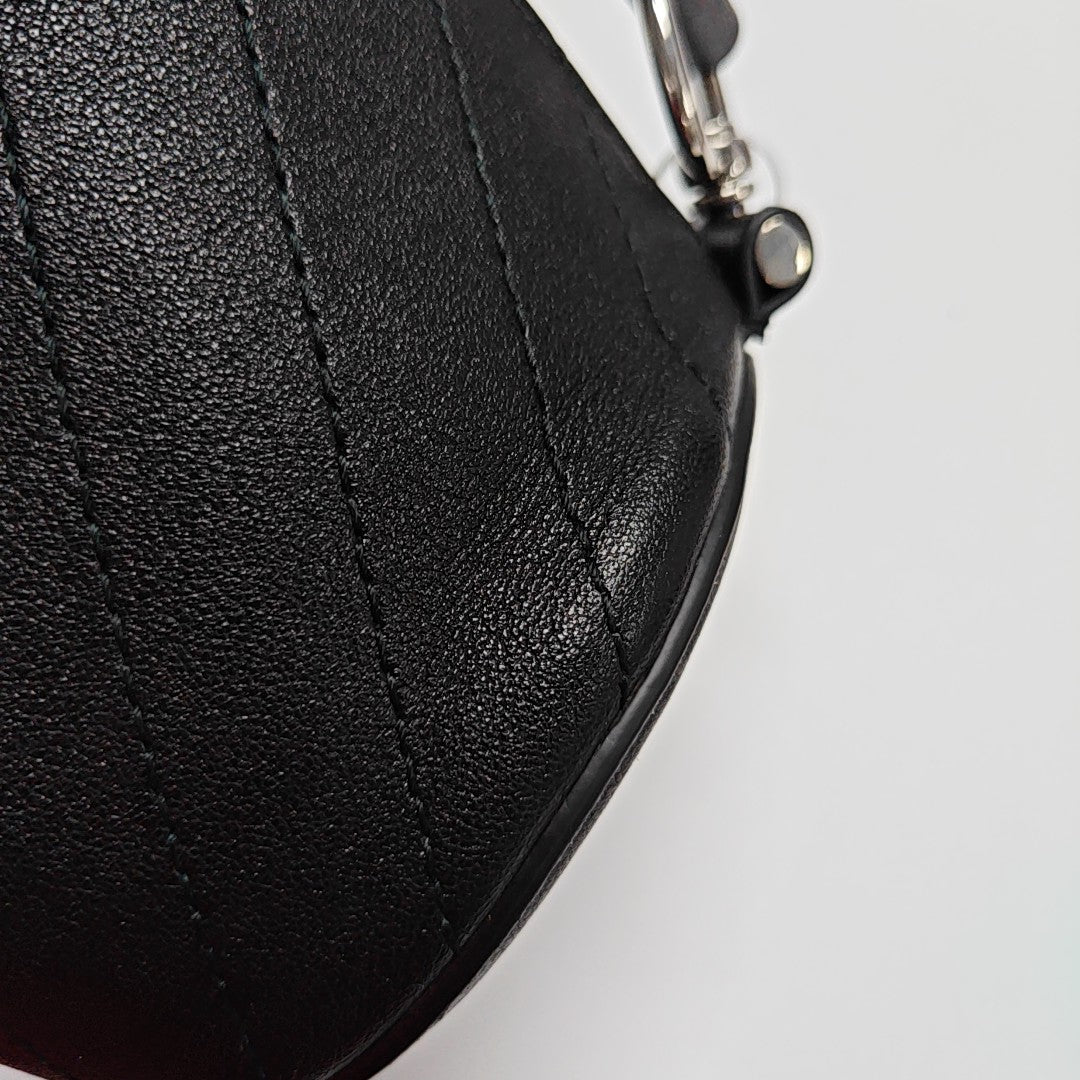 Quilted Calfskin Shoulder Bag Black