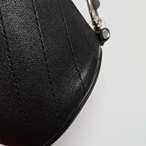 Quilted Calfskin Shoulder Bag Black