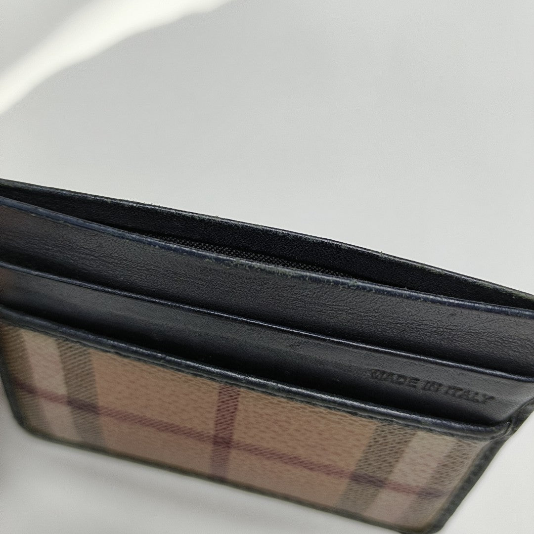 Coated Canvas Card Holder Beige