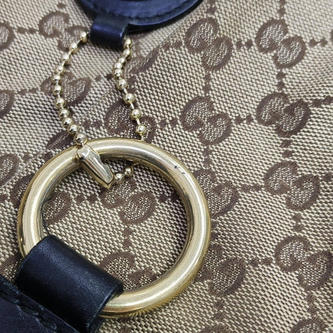 Monogram Canvas Top Handle Bag Brown