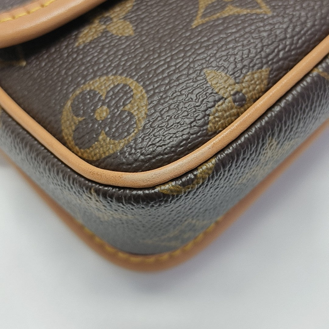 DIANE Nano Monogram Coated Canvas Brown