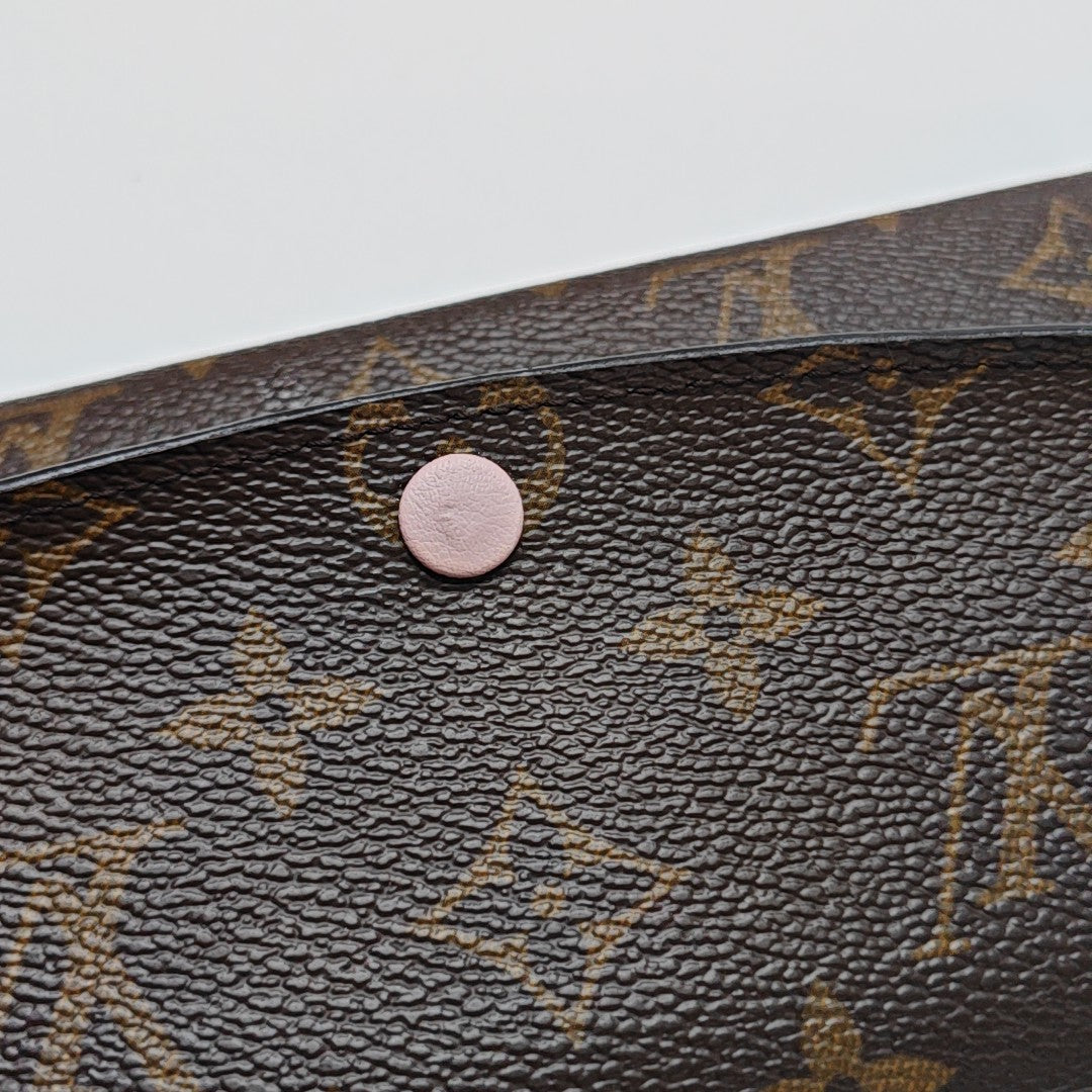 EMILIE Monogram Coated Canvas Brown Wallet