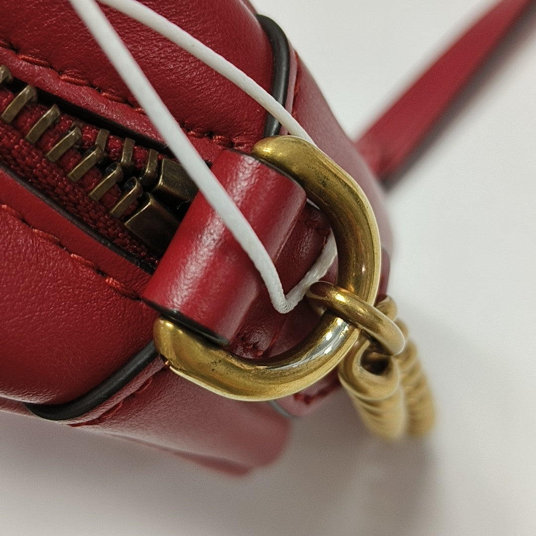 GG Marmont Super Mini Quilted Calfskin Red