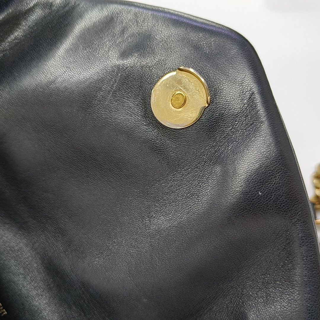 PUFFER Small Quilted Lambskin Black