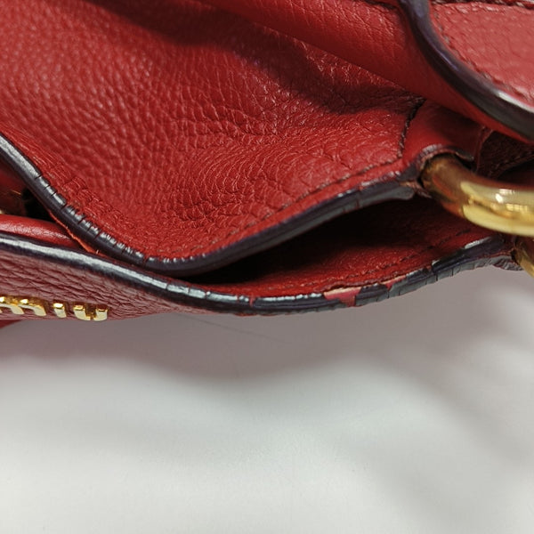 Calfskin Top Handle Bag Red