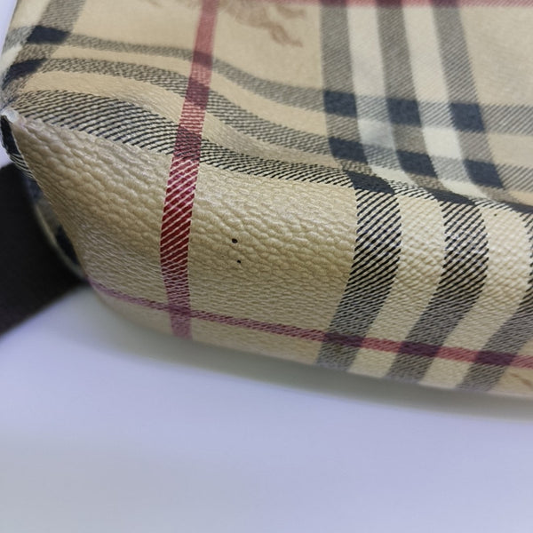 Coated Canvas Shoulder Bag Beige