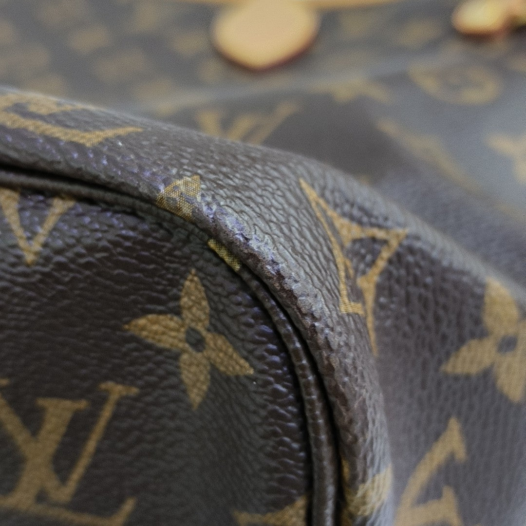 NEVERFULL MM Monogram Coated Canvas Brown