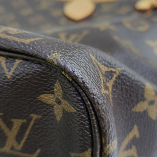 NEVERFULL MM Monogram Coated Canvas Brown