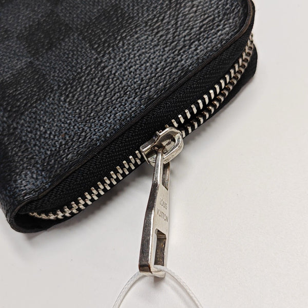 ZIPPY Damier Coated Canvas Blue Wallet