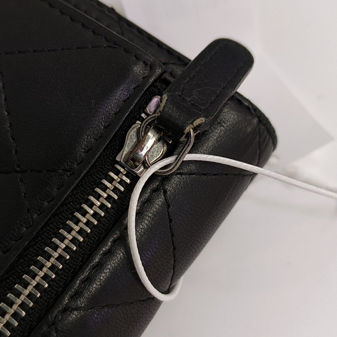 CLASSIC FLAP Small Quilted Lambskin Black Wallet