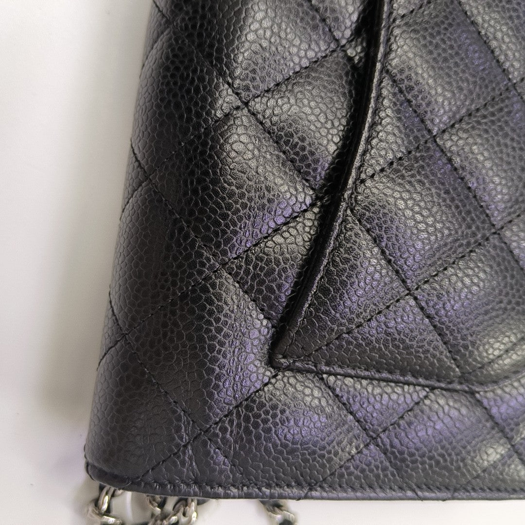 WOC Quilted Grained Calfskin Black
