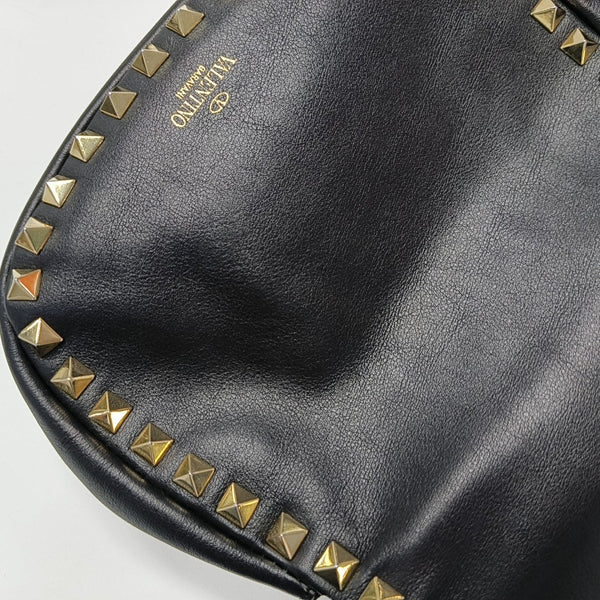 Rockstud Calfskin Black