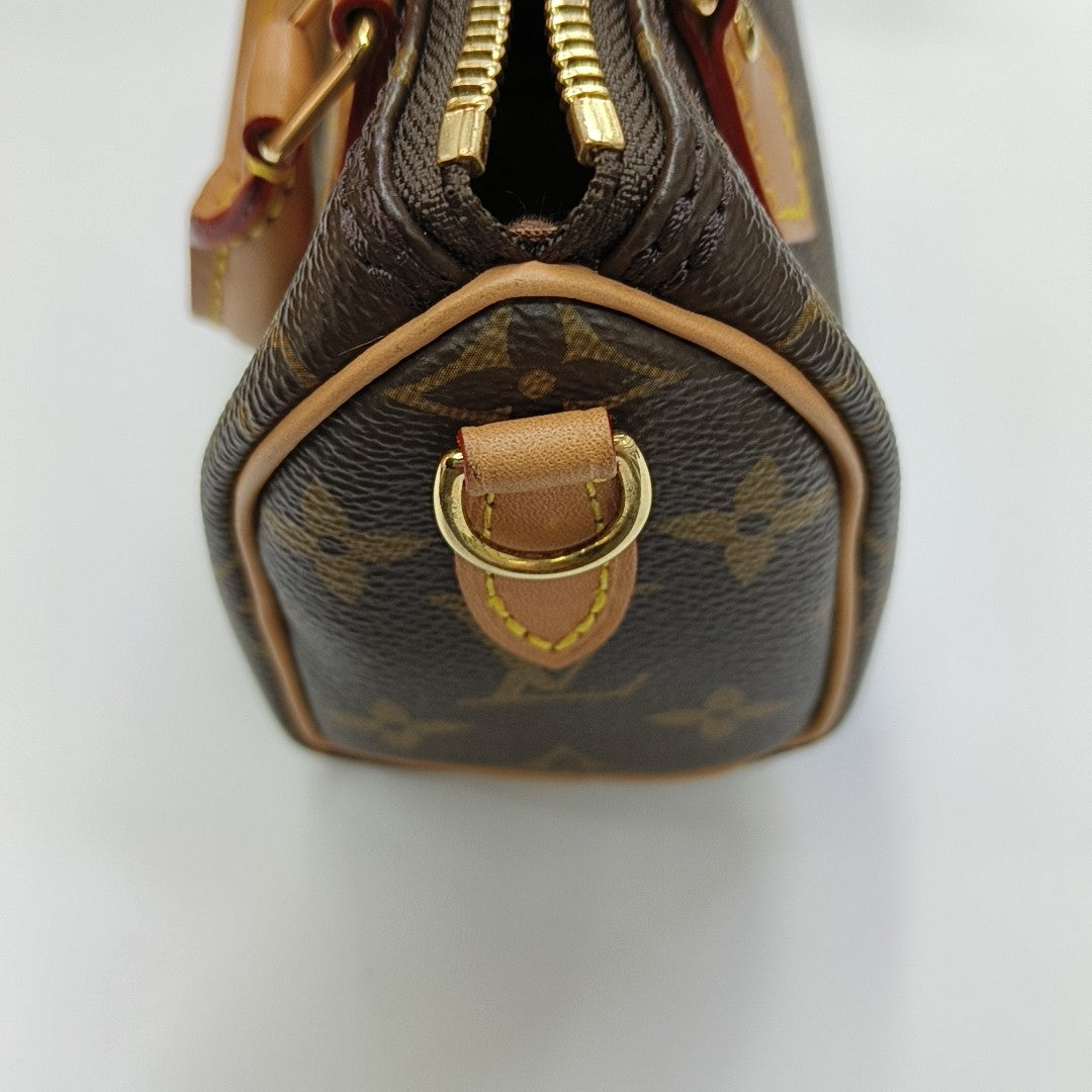 SPEEDY Nano Monogram Coated Canvas Brown
