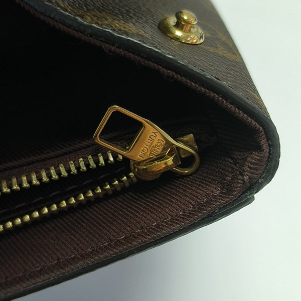 CLUNY MM Monogram Coated Canvas Brown