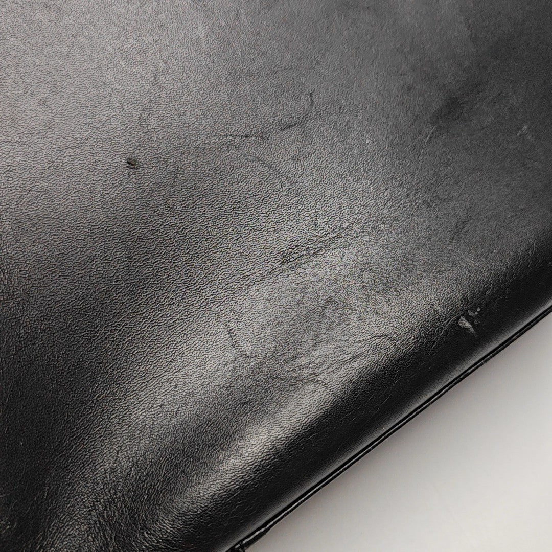 Calfskin Top Handle Bag Black