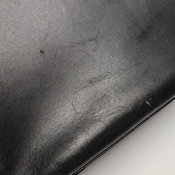 Calfskin Top Handle Bag Black