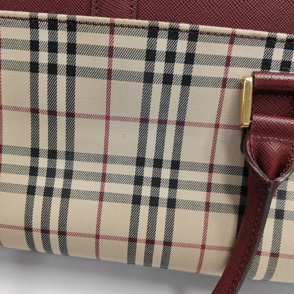 House Check Canvas Tote Canvas Beige
