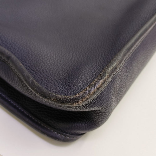 Calfskin Top Handle Bag Blue