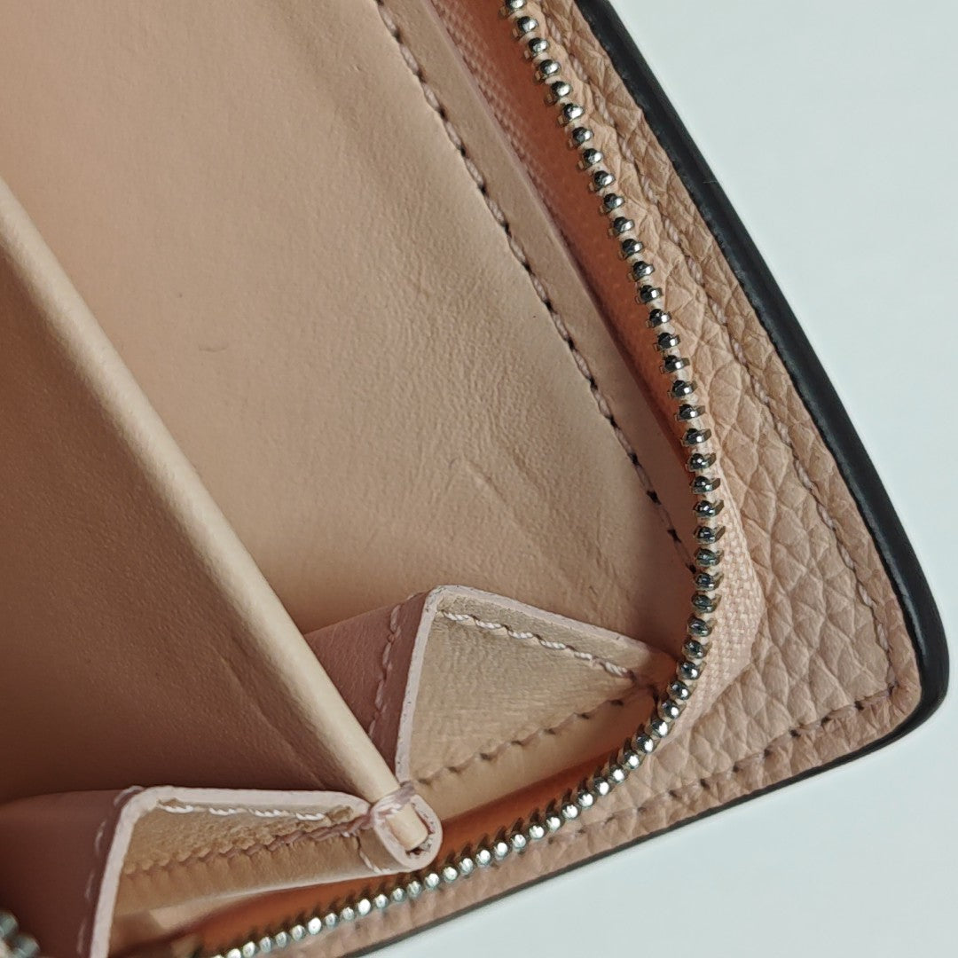 Monogram Calfskin Wallet Pink