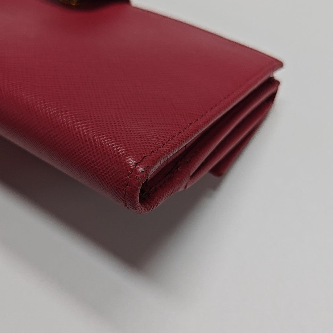 Calfskin Wallet Red