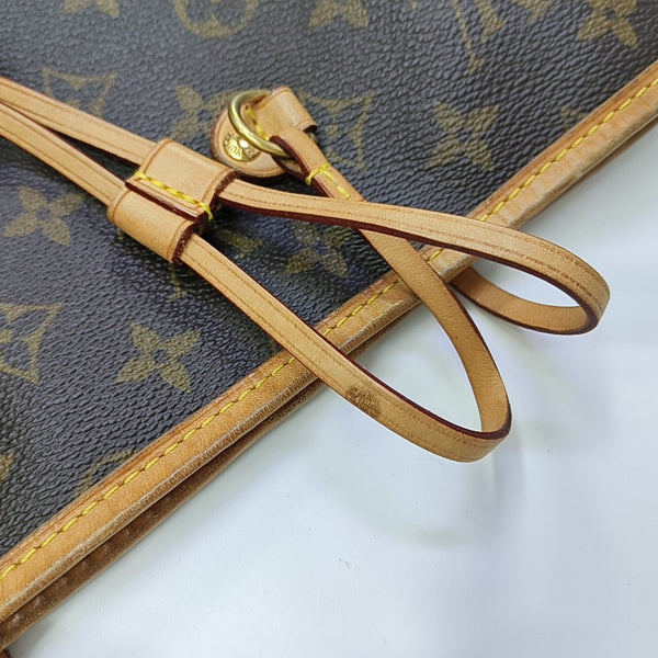 NEVERFULL GM Monogram Coated Canvas Brown