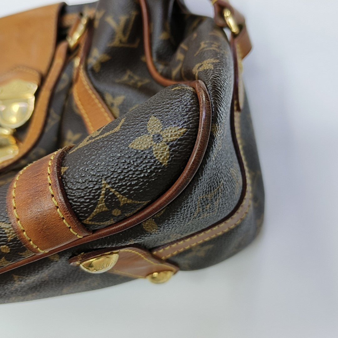STRESA Monogram Coated Canvas Brown