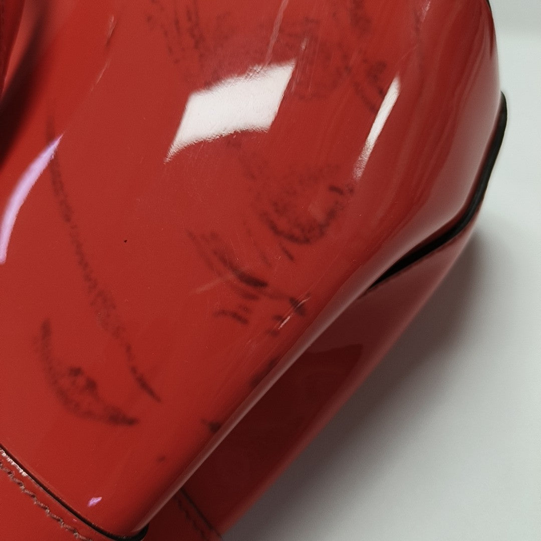 Bright Bit Patent Leather Red