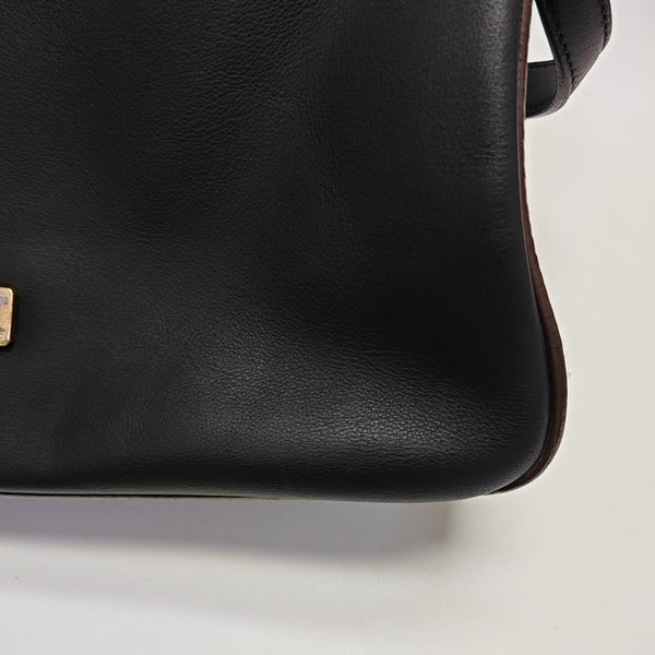 Calfskin Shoulder Bag Black