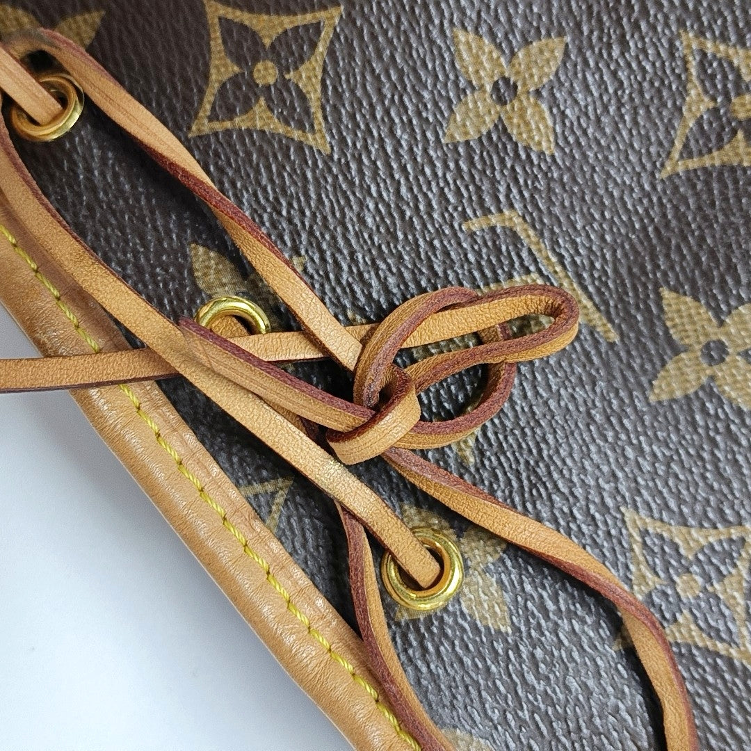 NÉONOÉ Nano Monogram Coated Canvas Brown