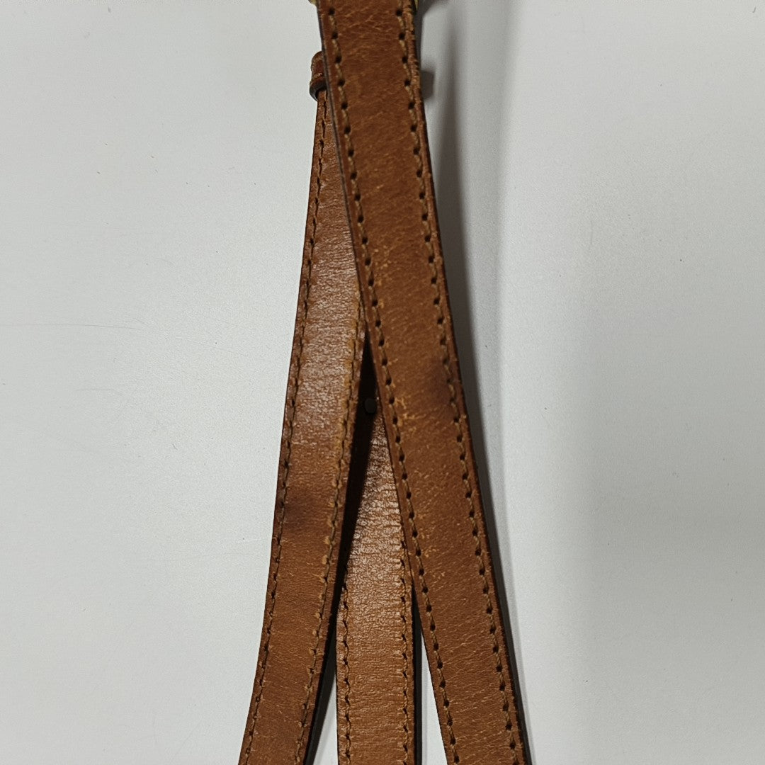 Coated Canvas Crossbody Bag Beige