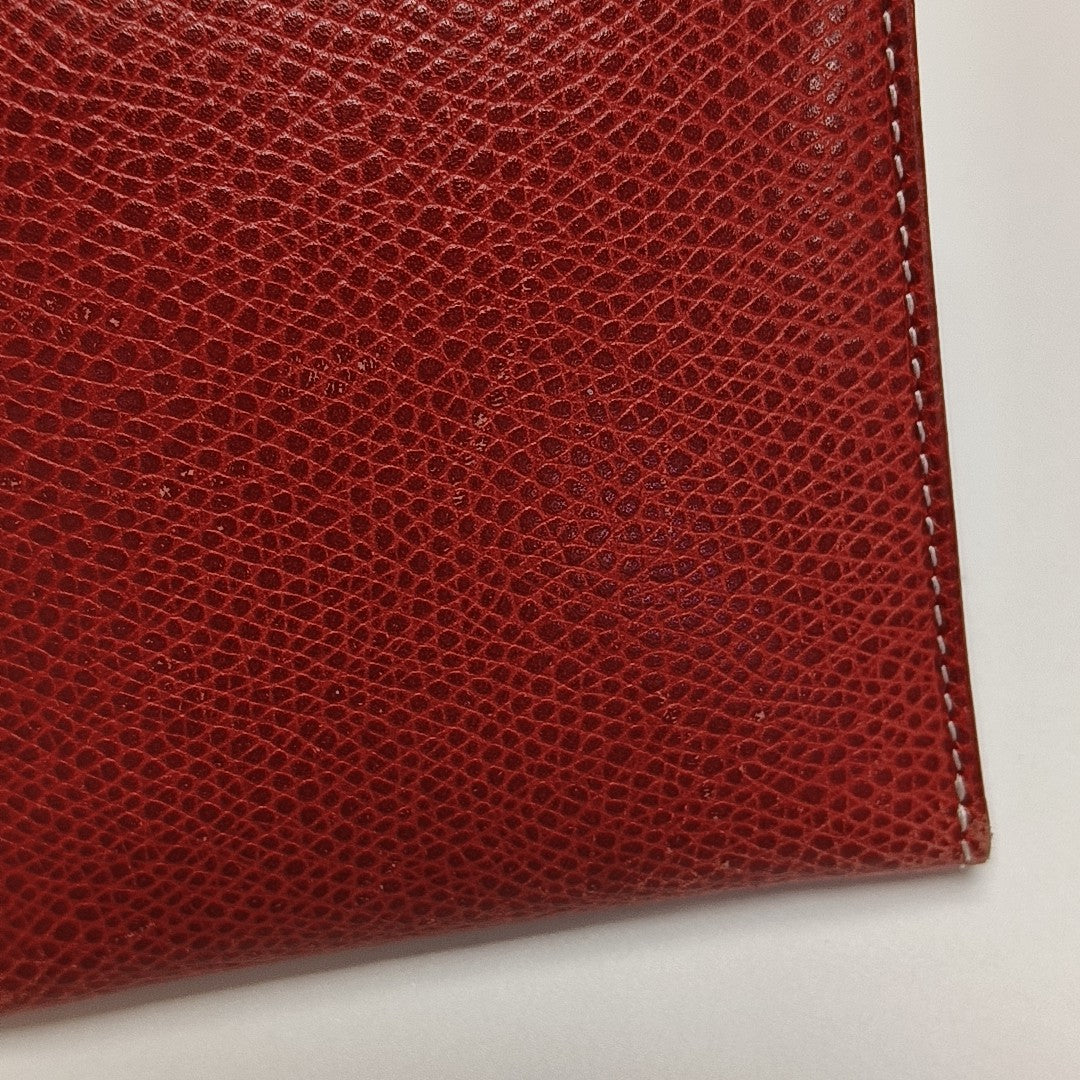 Calfskin Card Holder Red