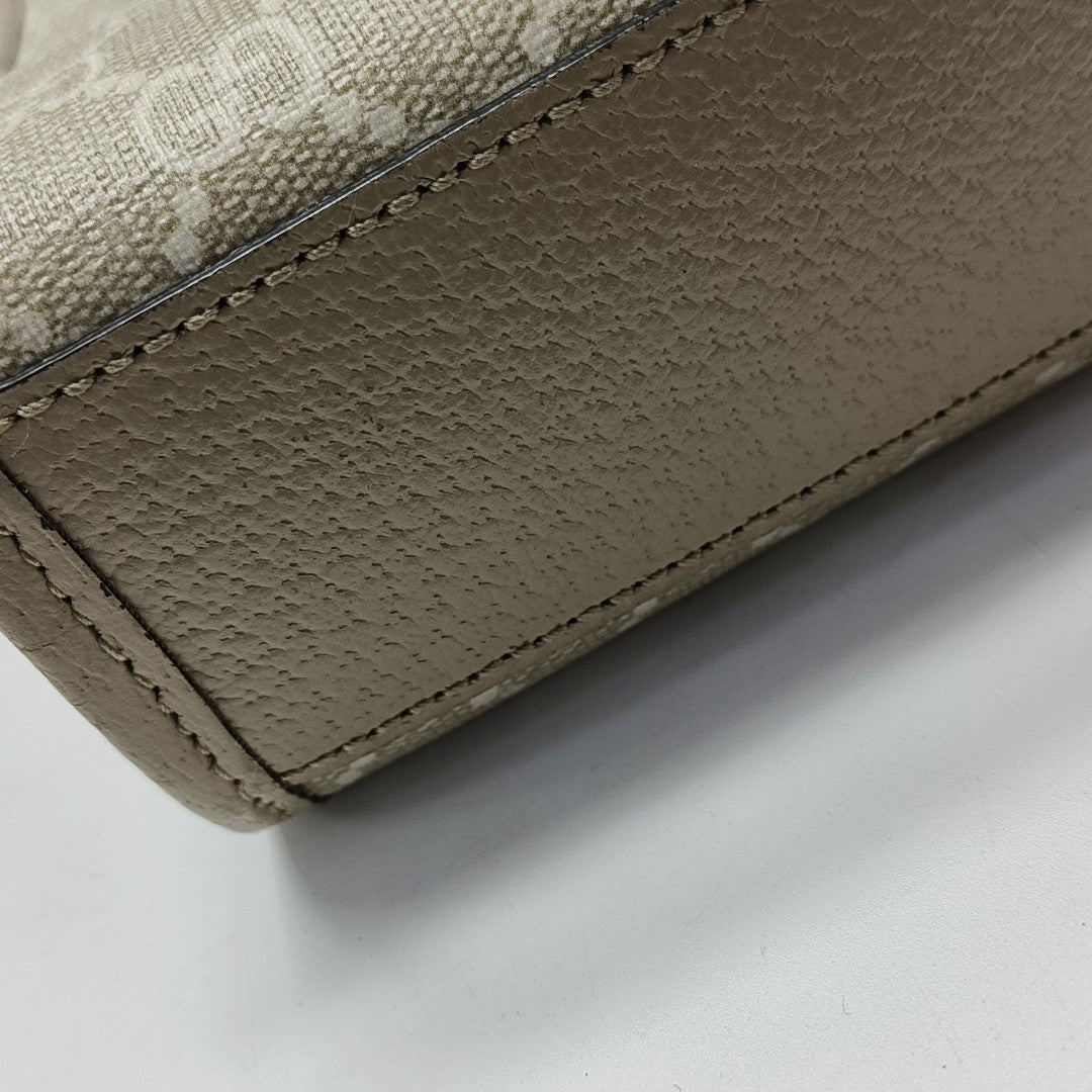 Retro Mini Monogram Coated Canvas Beige