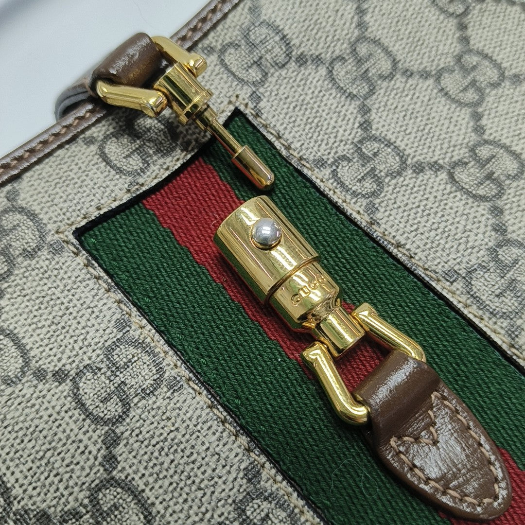 Jackie 1961 Mini Monogram Coated Canvas Beige