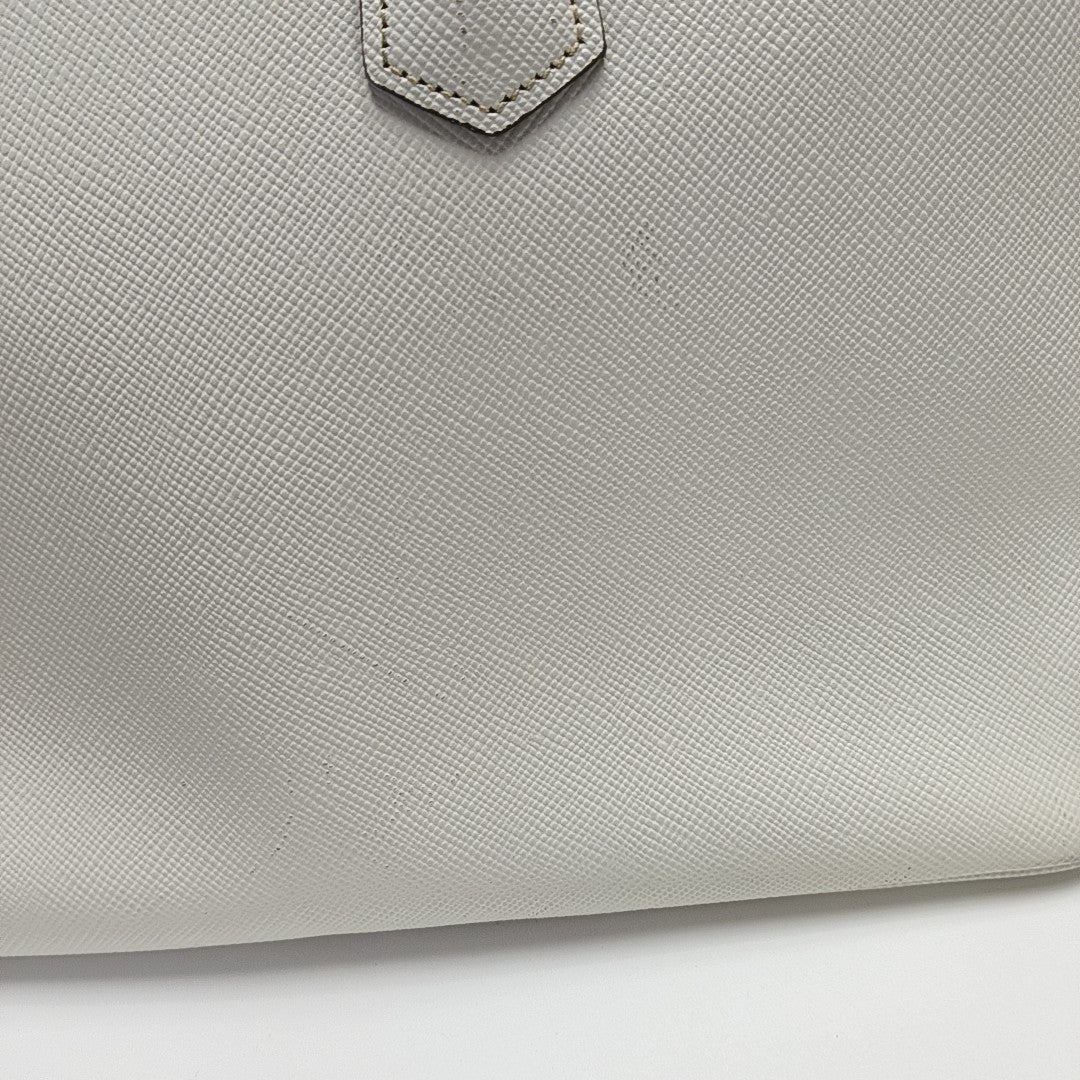 Twin Saffiano Calfskin White