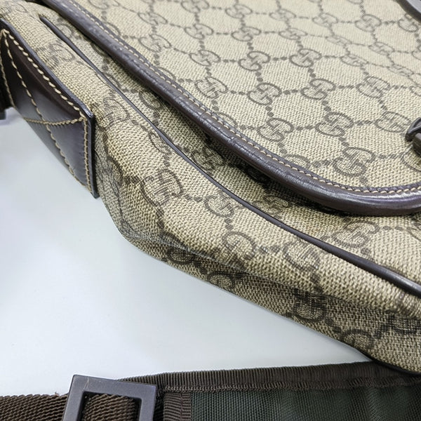 GG Messenger Monogram Coated Canvas Black