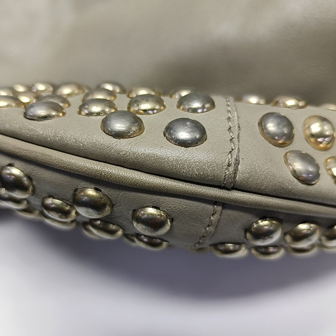 Calfskin Top Handle Bag Gray
