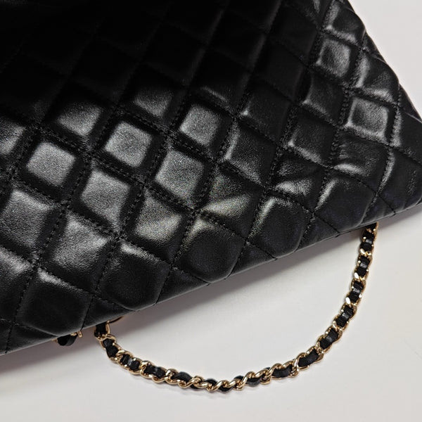Quilted Calfskin Shoulder Bag Black