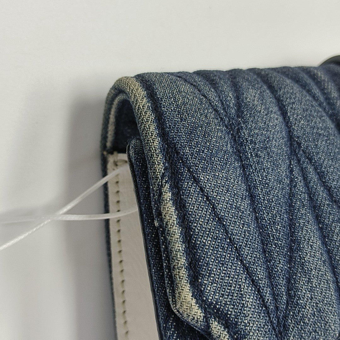 Miu Lady Quilted Canvas Blue