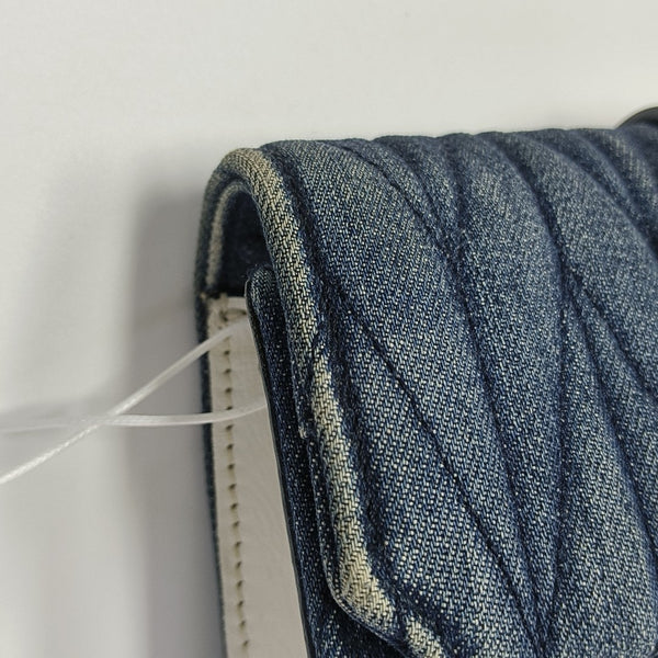 Miu Lady Quilted Canvas Blue