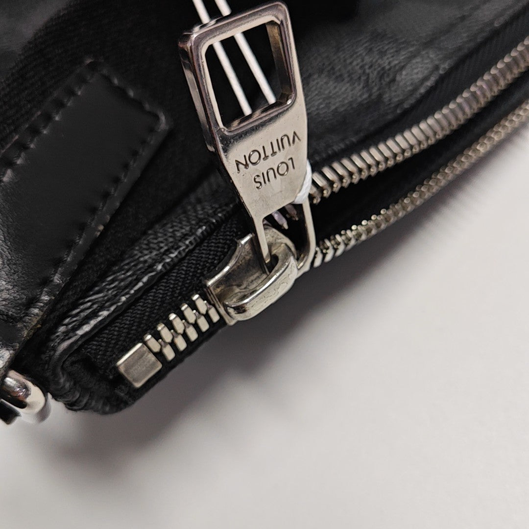 Damier Graphite Coated Canvas Crossbody Bag Gray