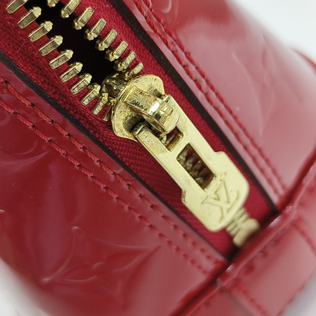 ALMA BB Monogram Patent Leather Red