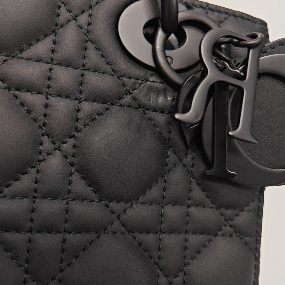 Lady Dior Small Cannage Calfskin Black