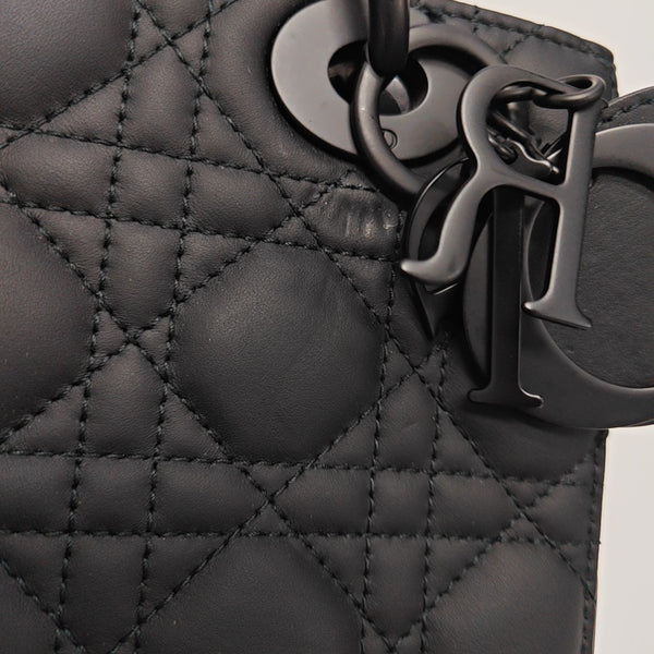 Lady Dior Small Cannage Calfskin Black