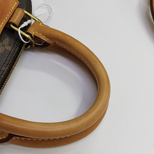 ALMA BB Monogram Coated Canvas Brown