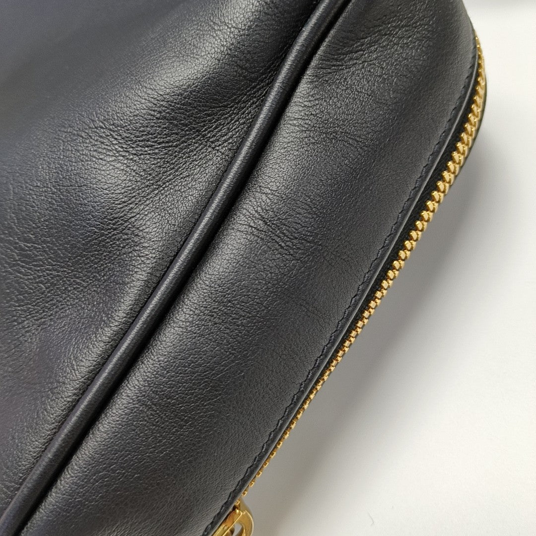 Beau Large Calfskin Black