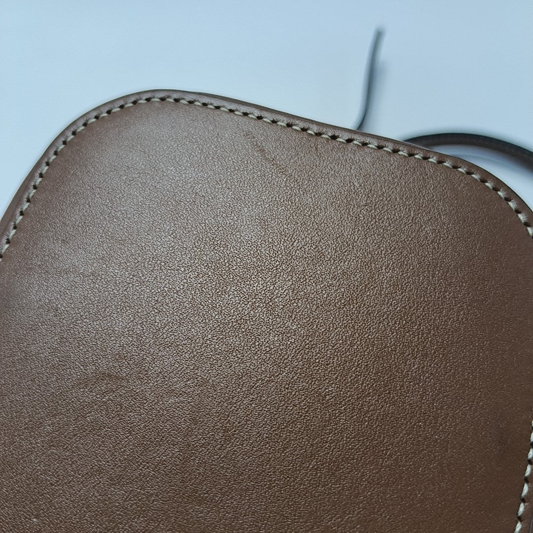 Calfskin Shoulder Bag Brown