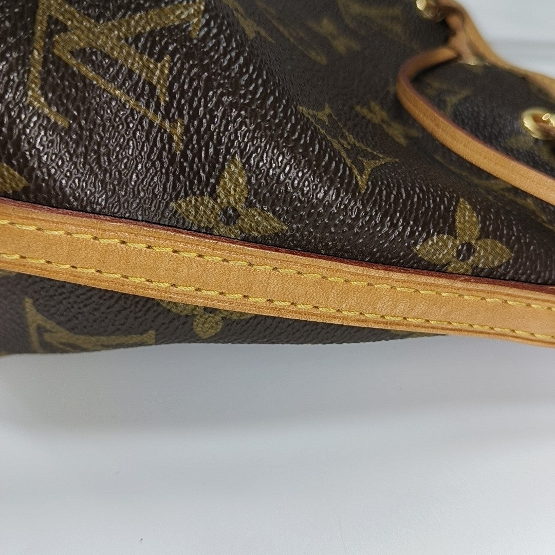 NÉONOÉ Nano Monogram Coated Canvas Brown