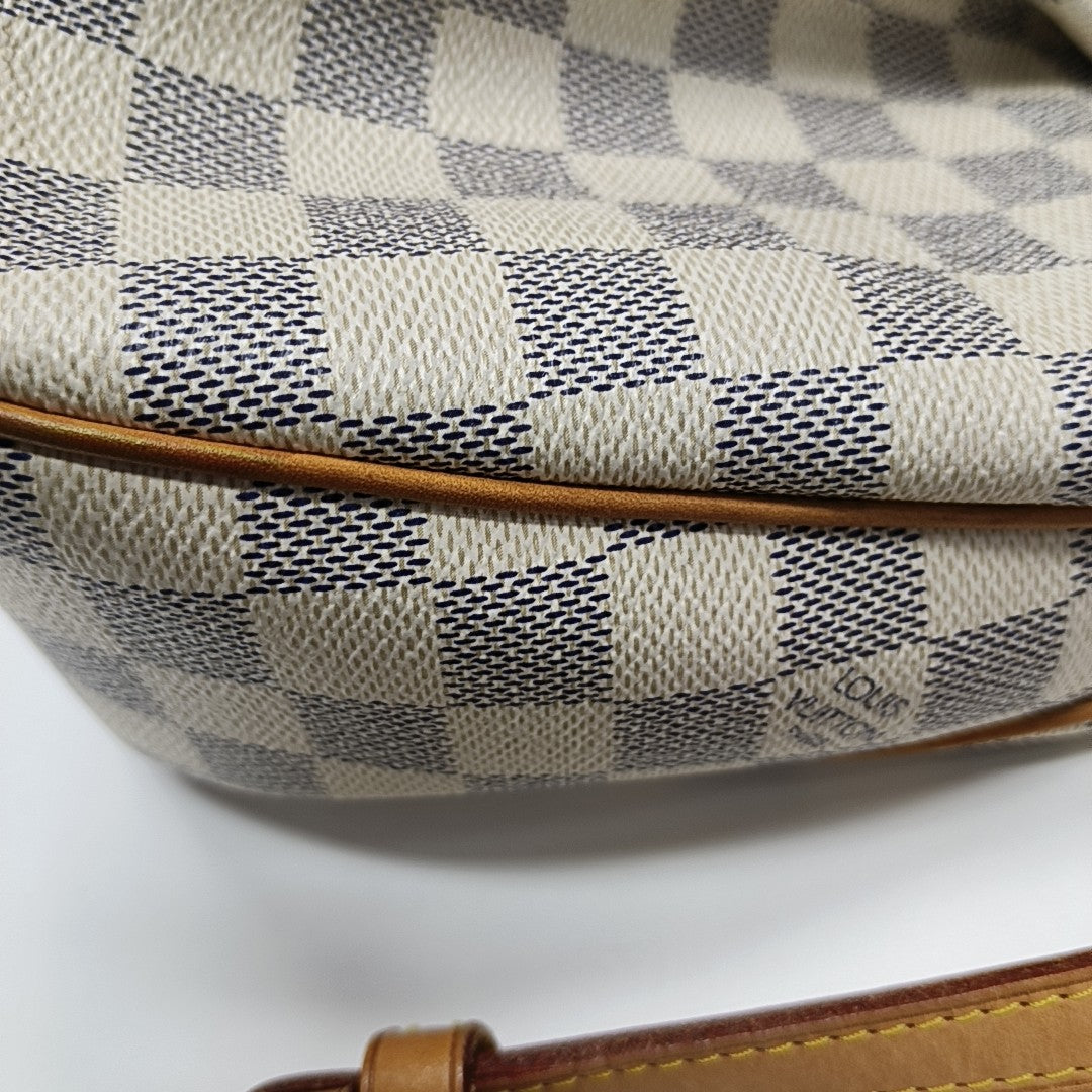 SIRACUSA PM Damier Azur Coated Canvas White