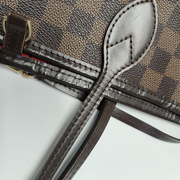 NEVERFULL MM Damier Ebene Coated Canvas Brown